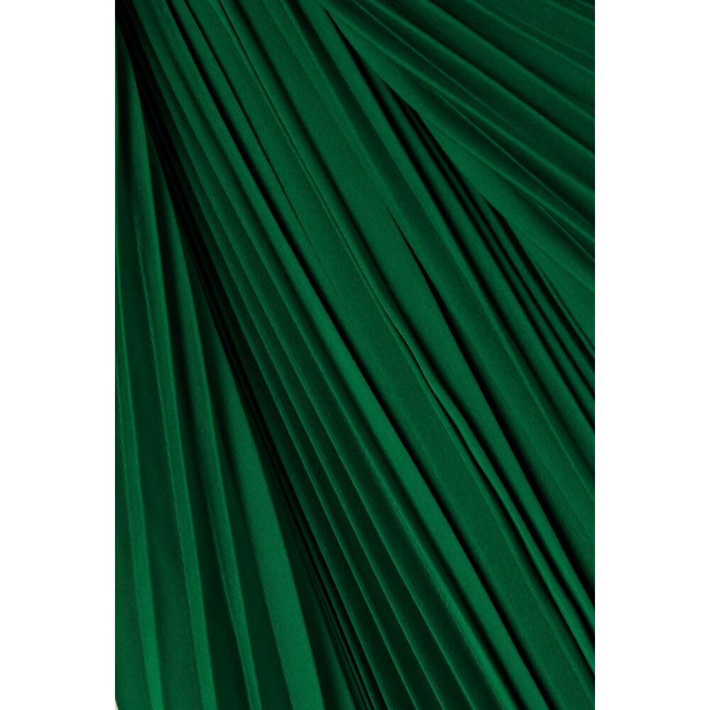 Alice + Olivia Pleated Cut-Out Dress Sleeveless Emerald Green Size 6 NWT - Picture 5 of 15
